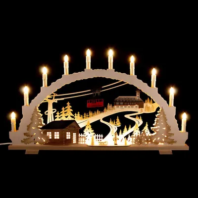 Produktbild von Schwibbogen Fichtelberg (70x42cm) von Tietze Erzgebirgsdesign