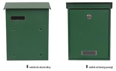 Produktbild von Skrzynka na listy 2 "O" Briefkasten innen Grün RAL 6005 220x285x110mm
