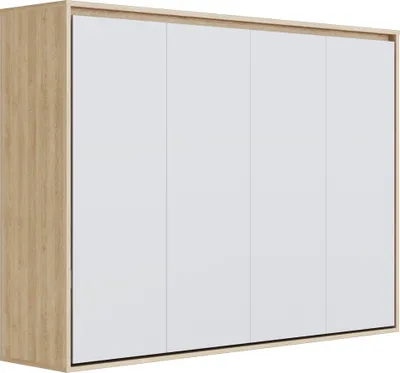 Produktbild von Schrankbett 140x200(M2, 55 cm Tiefe) H Polsterrahmen Kaiser Eiche
