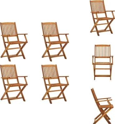 Immagine prodotto di vidaXL Sedie da giardino pieghevoli 4 pz. Legno massiccio di acacia - sedie da giardino