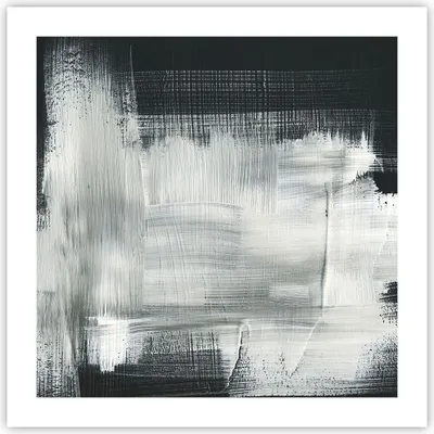 Produktbild von Poster - Poster ohne Rahmen - Abstraktion Schwarz Weiß - 50x50 cm - Wand Bild - Wanddeko - Wandbilder - Kunstposter - Wandposter - Bilder - Kunstdruck - Wanddekoration - Wandbild - P2XAC50x50-4173