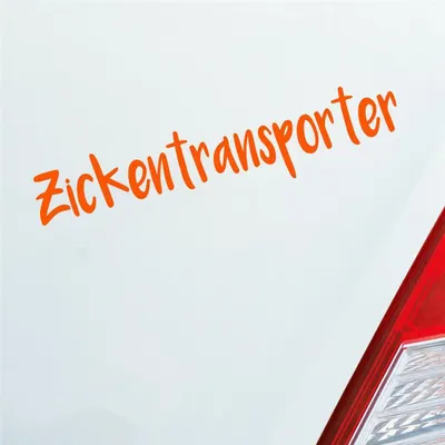 Produktbild von Auto Aufkleber Zickentransporter Mädels Tuning 19x4 cm Orange Sticker Heckscheibenaufkleber