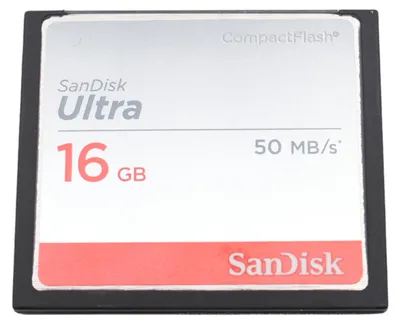 Produktbild von SanDisk 16GB CF Ultra, 16 GB, Kompaktflash, 25 MB/s, Schwarz