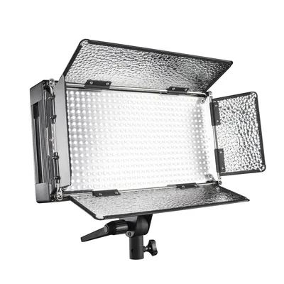 Produktbild von Walimex pro LED 500 Flächenleuchte 30 W, Flächenlicht Tageslichtversion, Videoleuchte mit robustem Metallgehäuse + Halterung, leistungsstarke Studioleuchte