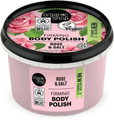 Zdjęcie produktu dla Organic Shop Ujędrniająca pasta do ciała Rose & Salt, 250ml