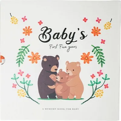 Produktbild von Baby Erinnerungsbuch Meilensteine, Fotoalbum mit Hand- und Fußabdruck, Wachstumstagebuch für Neugeborene, ideales Geschenk