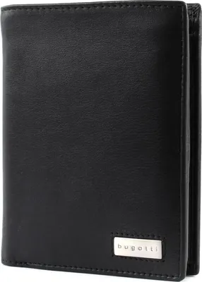 Produktbild von bugatti Leder Geldbörse City Line RFID Coin Wallet Combi Style 13CC Metal Logo Black schwarz