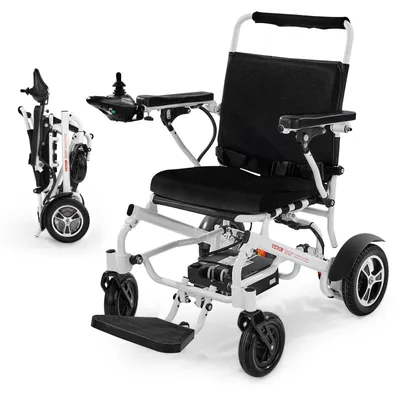 Produktbild von VEVOR Faltbarer Elektrischer Rollstuhl Motorisiert 300 lbs/136 kg Verstellbare Rückenlehne 20 in/50,8 cm W, Unverstellbar-20 Zoll-300 lbs