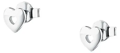 Image de Boucles d'oreilles en argent pour filles avec des cœurs Dono SAZL07