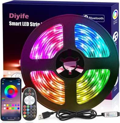Obrázek produktu pro Světelný řetěz, délka 3 metry - Napájení: baterie - Ovládání přes aplikaci - RGB, vícebarevné
