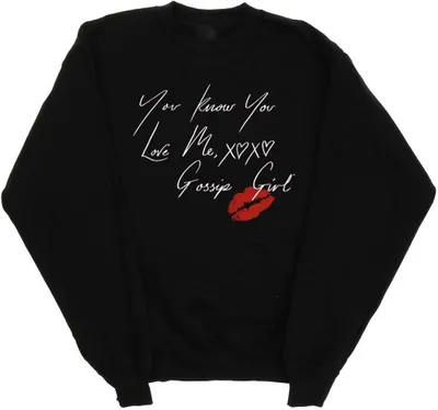 Produktbild von Gossip Girl - "You Know You Love Me" Sweatshirt für Damen BI20069 (M) (Schwarz)
