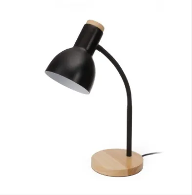 Imagen del producto de Lámpara de mesa PLATINET MARMA, casquillo E27, base de madera, color