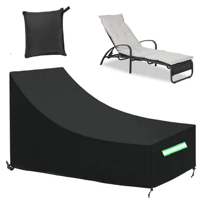 Productafbeelding van Beschermhoes voor tuinligbed, waterdicht, afmetingen 200x75x40/70 cm, 210D Oxford, UV-bestendig, winddicht
