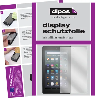 Produktbild von 1x Schutzfolie für Amazon Fire 7 Tablet 9. Generation (2019) klar Displayschutzfolie Folie Display Schutz dipos