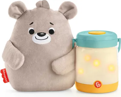 Produktbild von Fisher-Price Bärchenbaby-Kuscheltier, Nachtlicht, Sternen-Projektion