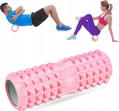 Obrázek produktu pro Queenfit® Fascia roller foam roller - fitness válec z EVA, masážní válec pro masáž zad, masáž celého těla - jóga, pilates, cvičení 33x11cm