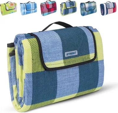 Produktbild von Famanu Picknickdecke XXL 195 x 150 cm - Wasserfest und Wärmeisolierend mit Handgriff