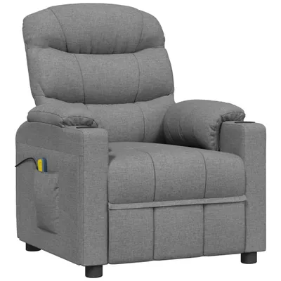 Obrázok produktu pre masážne kreslo vidaXL Light Grey Fabric
