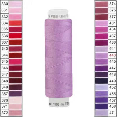 Produktbild von Nähgarn 10 x 100m Unipoly 120 Tex14x2 Universalnähgarn Allzweckgarn Polyester 2v6 Farbwahl, Farbe:443