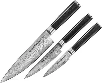 Zdjęcie produktu dla Samura Damascus zestaw 3 noży szef utility paring SD0230