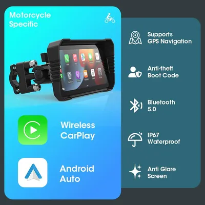 Imagen del producto de Navegador GPS para motocicleta - Pantalla de 6,25 pulgadas - Resolución de 1280x720 - Resistente al agua IPX7