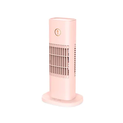 Imagen del producto de Enfriador de escritorio, pequeño ventilador de torre USB, ventilador de pulverización con humidificación, color rosa
