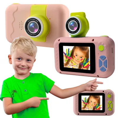 Zdjęcie produktu dla Extralink obiektyw do selfie, 1080P, wyświetlacz 2.0"Aparat cyfrowy dla dzieci H135 Różowy, Aparat cyfrowy dla dzieci, 3 lat(a), Różowy, Żółty