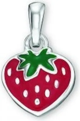Image de Pendentif fraise en argent 925/- rhodié