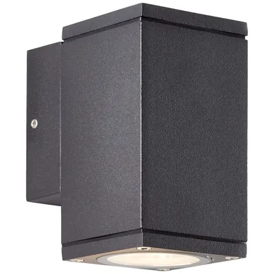 Produktbild von Außen Wandlampe, 11 x 6 x 9 cm, GU10, max. 10 W, IP44, Metall/Glas
