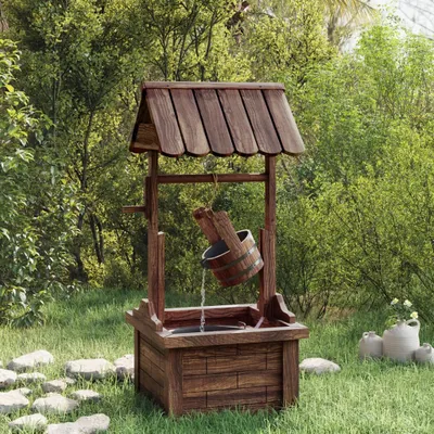 Zdjęcie produktu dla Studnia życzeń z pompką 57x50x112 cm z litego drewna jodłowego