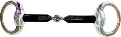 Produktbild von Sprenger Olivenkopfgebiss 16 mm Hartcarbon mit ovalen Ringen Edelstahl, Größe:125 mm