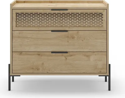 Produktbild von CALICOSY - Kommode 3 Schubladen und Metallfüße Inca - L90 cm