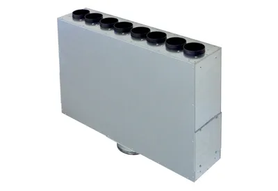 Zdjęcie produktu dla Rozdzielacz powietrza MAICO z blachy MF-BV63-125-8 8 przyłączy Przyłącze rury elastycznej MF-F63