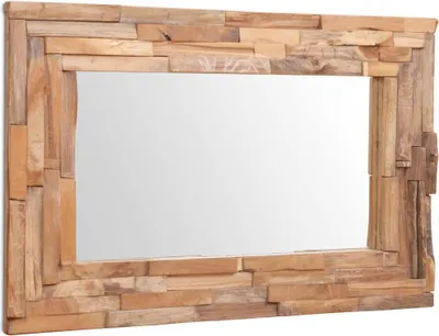 Obrázok produktu pre dekoratívne zrkadlo vidaXL Teak 90 x 60 cm obdĺžnikové