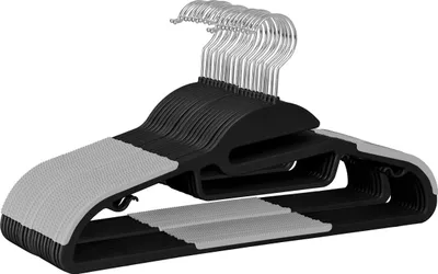 Produktbild von Flexibler Kleiderbügel Satz 20 Stück schwarz-grau