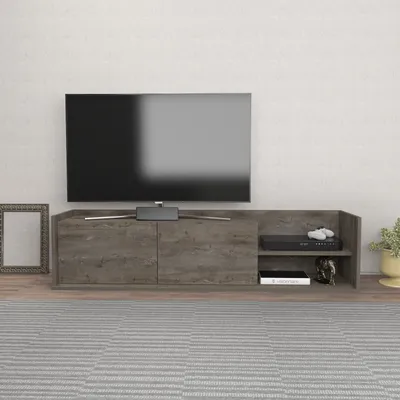 Image de Meuble TV Decorotika Krog, pour téléviseurs jusqu'à 72 pouces | Wengé