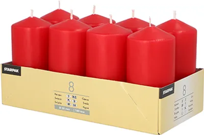 Produktbild von 2304 Stumpenkerzen rot Ø 50 mm · 100 mm