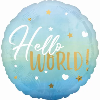 Image de amscan® 3973001 Ballon en plastique Baby Boy bleu - Ø 45 cm