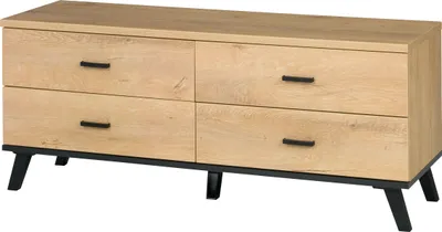 Produktbild von Schrank Rtv Tisch John 7 / Eiche Lefkas + Schwarz