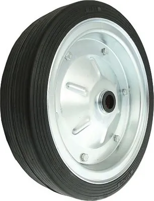 Obrázok produktu pre Kovovo-gumové kolesá Gumové náhradné kolesá 350 mm / 250 kg Plné gumové pneumatiky Oceľové ráfiky Prepravné kolieska (350/25)