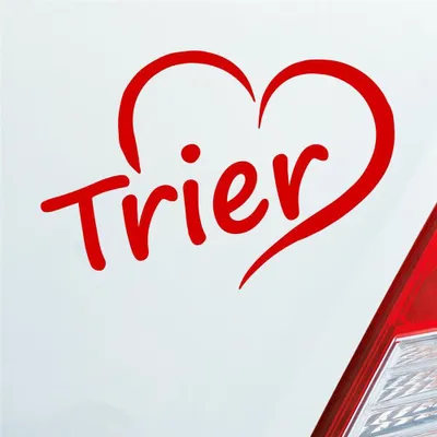 Produktbild von Auto Aufkleber Trier Herz Stadt City Liebe Love Heart Heimat 12x8 cm Rot Sticker Heckscheibenaufkleber