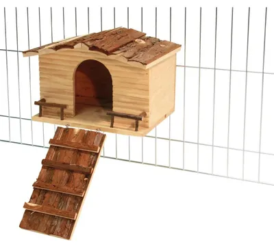 Produktbild von Kerbl Pet 82747 Nagerhaus Nature 30 x 22.5 x 20 cm mit Gitterbefestigung