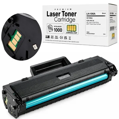 Produktbild von Ersatztoner für HP 106A W1106A mit Chip, 1000 Seiten, 135w, 137fnw, 107w