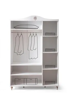Immagine prodotto di Armadio Armadio di design in legno nobile Camera dei bambini 140 cm Nuovo