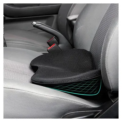 Produktbild von Omgoods – Lendenkissen, ergonomisch – Lendenkissen für Autositze – Kissen aus Memory-Schaum – Lendenkissen für Bürostühle – Unterstützung bei Rückenschmerzen – Abmessungen: 44 x 24 x 9,5 cm – Autokissen