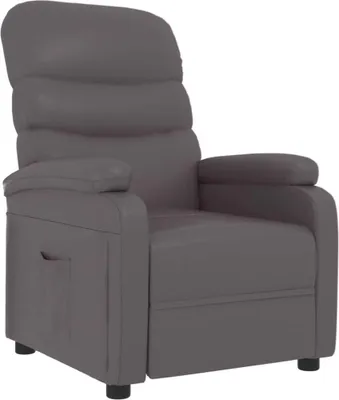 Zdjęcie produktu dla vidaXL Fotel Relax szary imitacja skóry