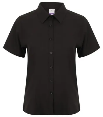 Produktbild von Henbury - Hemd für Damen kurzärmlig LT4265 (S) (Schwarz)