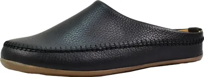 Produktbild von Haflinger Damen Hausschuh Herren Leder Ziernaht Gummisohle Everest Softi 488044, Größe:37 EU, Farbe:Schwarz