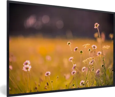 Produktbild von MuchoWow® MuchoWow® Gerahmtes Poster Blumen - Hell - Rosa 60x40 cm - Poster mit zchwarzem Bilderrahmen - Printing - Wanddeko Schlafzimmer
