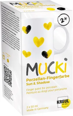 Produktbild von Kreul Kinder MUCKI Porzellan Fingerfarben 2x50ml Set 2 Stück